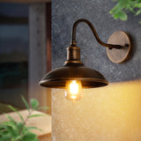 Alessio Rustic Outdoor Wall Light - Antique Brass Garden Lantern, IP65 Waterproof 1