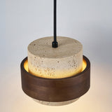 Ascend Retro Wabi-Sabi Pendant Light - Natural Stone & Wood Design 7