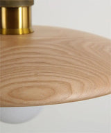 Dopwii - Artistic Wooden Pendant Light with Stained Glass Design 8