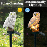 Eco-Friendly Solar Garden Lights - 2-Pack Outdoor Owl Lamps for Pathway 7