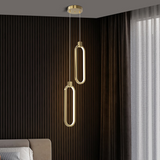 Elegant 2-Light Circle Pendant Lamp, Gold Brass Finish, Modern Kitchen Pendant Lighting 5
