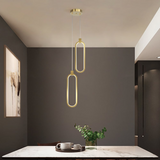 Elegant 2-Light Circle Pendant Lamp, Gold Brass Finish, Modern Kitchen Pendant Lighting 6