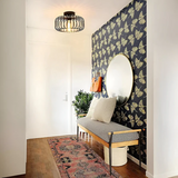 Elegant Birdcage Ceiling Lamp - Decorative Flush Mount Light Fixture for Dining Room 3