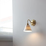 Elegant Brass Ceramic Wall Light with Antique Finish 2