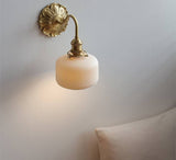 Elegant Brass Ceramic Wall Light with Antique Finish 6