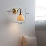 Elegant Brass Ceramic Wall Light with Antique Finish 8