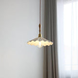 Elegant Ceramic Kitchen Island Pendant Light with Fluted Shade 0