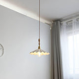 Elegant Ceramic Kitchen Island Pendant Light with Fluted Shade 4
