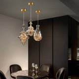Elegant Gray Glass Pendant Light - Adjustable Kitchen Hanging Lighting 6