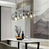 Elegant Hand-Blown Glass Ceiling Light - Adjustable Modern Pendant 1
