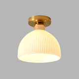 Elegant Milk White Glass Flush Mount Ceiling Light Fixture for Modern Spaces 7