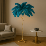 Elegant Ostrich Feather Floor Lamp - Warm LED Standing Lamp for Living Room Decor 4