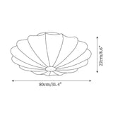 Elegant Shell-Inspired Flush Mount Ceiling Light Fixture - LED Compatible 4