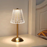 Elegant Touch-Activated Golden Crystal Table Lamp with Dimming Function 9