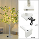 Festive Green Leaves LED Christmas Tree Lights - Warm White, Battery Operated 6
