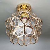 Floral Glass Ceiling Light Fixture - Unique Flush Mount Design for Hallway 6