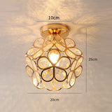 Floral Glass Ceiling Light Fixture - Unique Flush Mount Design for Hallway 8