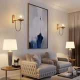 Hoskulle - Modern E27 Wall Light Sconce, Iron & Glass Design, Dimmable 4