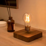 Levitating Bulb - Magnetic Floating LED Table Lamp with Wooden Base 0