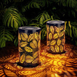Luminous Leaf Lanterns - Set of 2 Weather-Resistant Decorative Lights 0