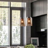 Mica Mid-Century Glass Pendant Light - Stylish Double Hanging Fixture 3