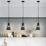 Mica Mid-Century Glass Pendant Light - Stylish Double Hanging Fixture 4