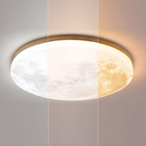 Minimalist Moon Round LED Ceiling Light - Warm Ambience Fixture 6
