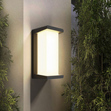 Modern Black & White Outdoor Wall Light - Durable Exterior Wall Lantern for Gardens 0