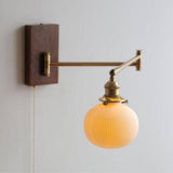 Modern Ceramic Wall Lamp with Wooden Top & Elegant Design 0