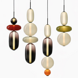 Modern Glass Pendant Lamp - Colorful Kitchen Pendant Lighting with LED 1