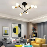 Modern LED Flush Mount Ceiling Light Fixture with E27 Base, Energy Efficient 4