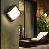 Modern Outdoor Wall Light with Motion Sensor - Geometric Design for Gardens 2