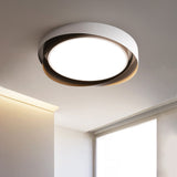 Quinn Modern Flush Mount Ceiling Light - Minimalist LED Fixture in White 4