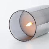 Realistic Flame Effect Candle Gift Set - Warm White Wax Candles with Glass Covers 6