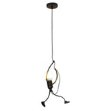 Retro Iron Man Hanging Lamp - Adjustable Pendant Light for Unique Home Decor 0