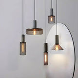 Shane - Industrial Pendant Light with Iron and Concrete Design 2