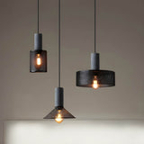 Shane - Industrial Pendant Light with Iron and Concrete Design 3