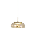 Solara Modern Brass and Glass Pendant Light with Integrated LED 10