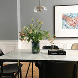 Solara Modern Brass and Glass Pendant Light with Integrated LED 6