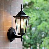 Vintage-Style Outdoor Garden Wall Light with Clear Glass Shade 0