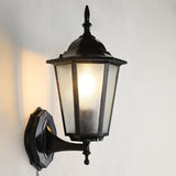 Vintage-Style Outdoor Garden Wall Light with Clear Glass Shade 4