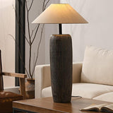 Weathered Wood Modern Floor Lamp - Rustic Standing Lamp for Living Room 6