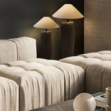 Weathered Wood Modern Floor Lamp - Rustic Standing Lamp for Living Room 7