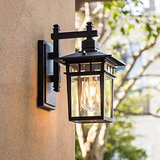Alessio Black Outdoor Wall Light - Modern Waterproof Lantern for Exterior Spaces 2