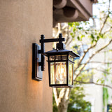 Alessio Black Outdoor Wall Light - Modern Waterproof Lantern for Exterior Spaces 7