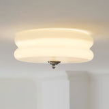 Art Deco Vintage Flush Mount Ceiling Light Fixture with Integrated LED 5