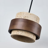 Ascend Retro Wabi-Sabi Pendant Light - Natural Stone & Wood Design 8