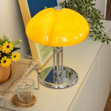 Bauhaus Inspired Table Lamp with Amber Glass Shade - Modern Desk & Bedside Lamps 2