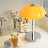 Bauhaus Inspired Table Lamp with Amber Glass Shade - Modern Desk & Bedside Lamps 8