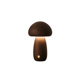 Eco-Friendly Rechargeable Wooden Mushroom Table Lamp with Touch Control 9